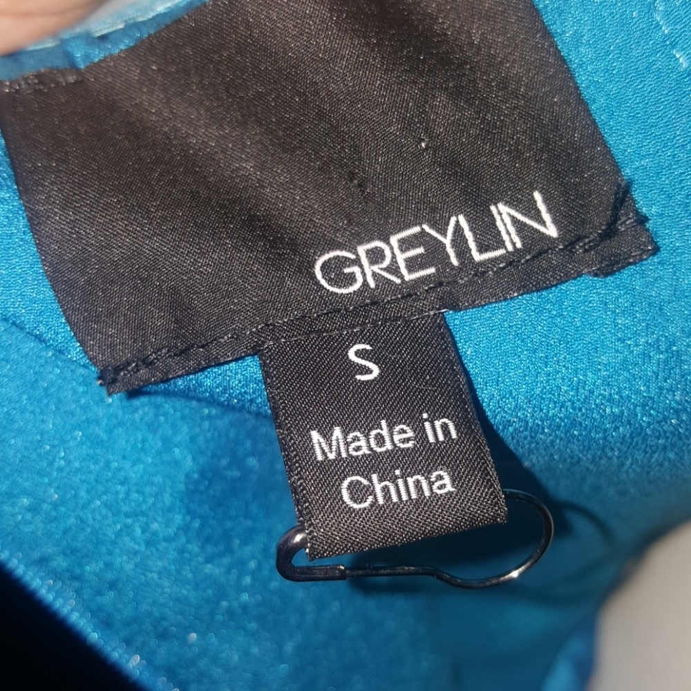 Greylin strapless blue dress, size M - Picture 7 of 7